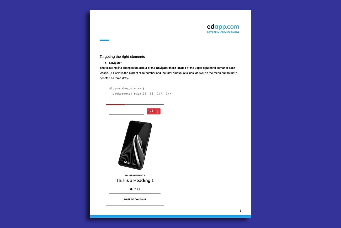 Customising your lesson with CSS article screenshot of page 4 displayed. View the link provided to read the accessible version of the document.