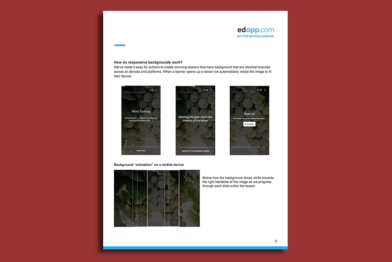 Creating backgrounds article screenshot of page 3 displayed. View the link provided to read the accessible version of the document.