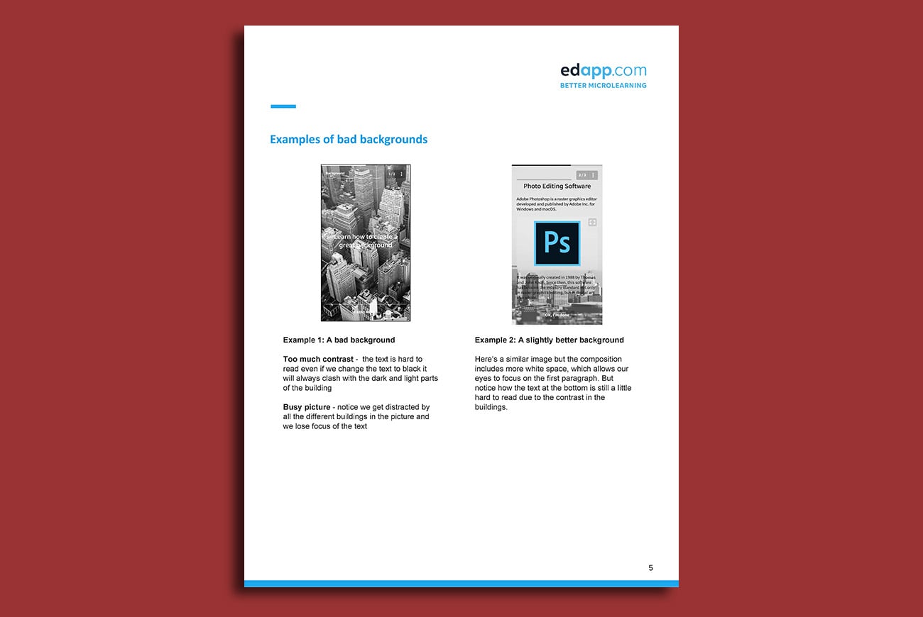 Creating backgrounds article screenshot of page 5 displayed. View the link provided to read the accessible version of the document.